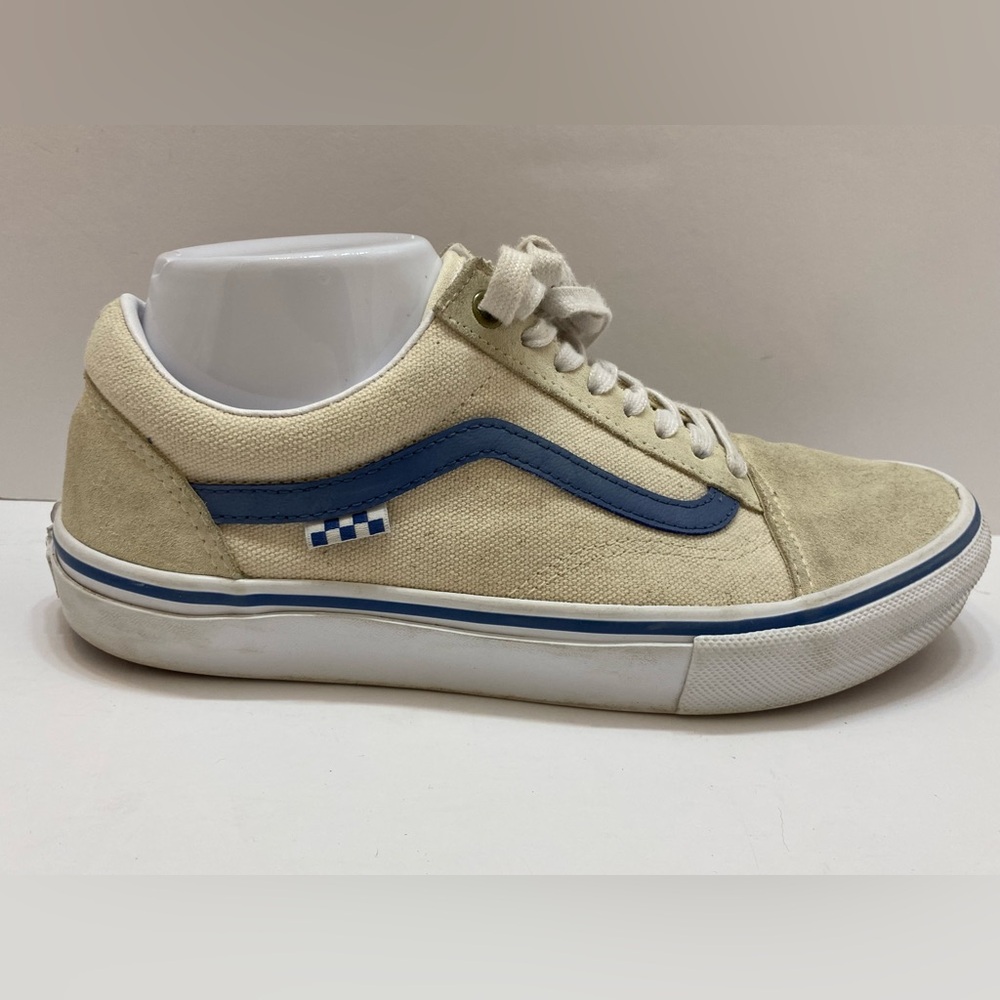 Vans Authentic Suede and raw canvas Pop Cush skateboarding shoes sneaker Men's 9